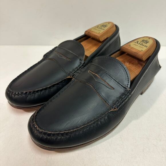 NWOT Quoddy True Penny Loafer Beefroll Pinch Black Made in Maine, USA Vibram 10 - Picture 1 of 11